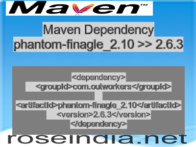 Maven dependency of phantom-finagle_2.10 version 2.6.3