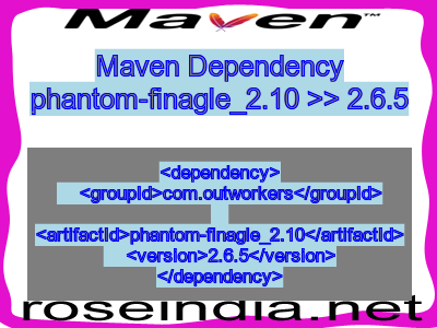 Maven dependency of phantom-finagle_2.10 version 2.6.5