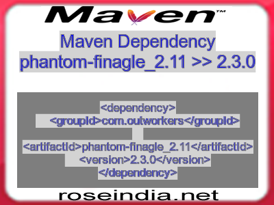 Maven dependency of phantom-finagle_2.11 version 2.3.0
