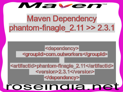 Maven dependency of phantom-finagle_2.11 version 2.3.1