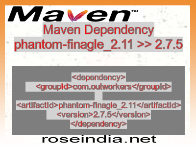 Maven dependency of phantom-finagle_2.11 version 2.7.5