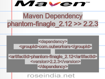 Maven dependency of phantom-finagle_2.12 version 2.2.3