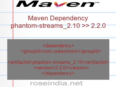 Maven dependency of phantom-streams_2.10 version 2.2.0