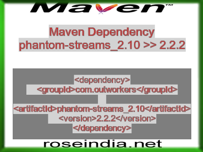 Maven dependency of phantom-streams_2.10 version 2.2.2