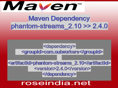 Maven dependency of phantom-streams_2.10 version 2.4.0