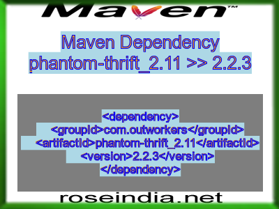 Maven dependency of phantom-thrift_2.11 version 2.2.3