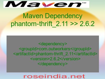 Maven dependency of phantom-thrift_2.11 version 2.6.2
