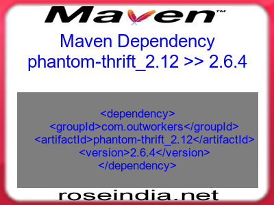 Maven dependency of phantom-thrift_2.12 version 2.6.4