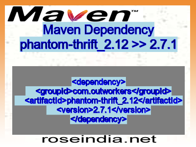 Maven dependency of phantom-thrift_2.12 version 2.7.1