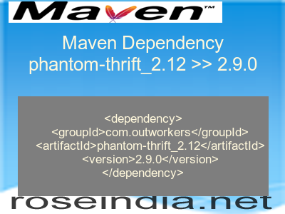 Maven dependency of phantom-thrift_2.12 version 2.9.0