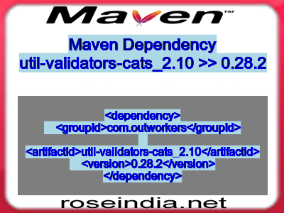 Maven dependency of util-validators-cats_2.10 version 0.28.2