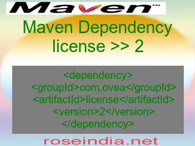 Maven dependency of license version 2