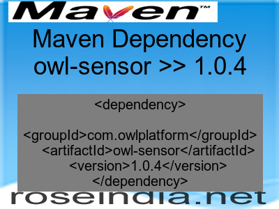 Maven dependency of owl-sensor version 1.0.4