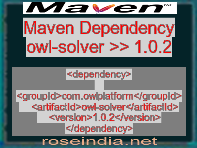 Maven dependency of owl-solver version 1.0.2