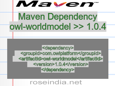 Maven dependency of owl-worldmodel version 1.0.4