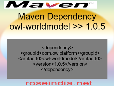 Maven dependency of owl-worldmodel version 1.0.5