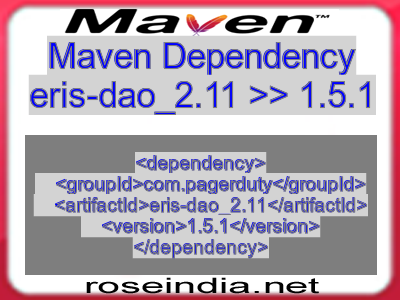 Maven dependency of eris-dao_2.11 version 1.5.1