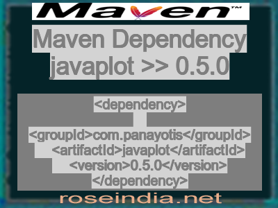 Maven dependency of javaplot version 0.5.0