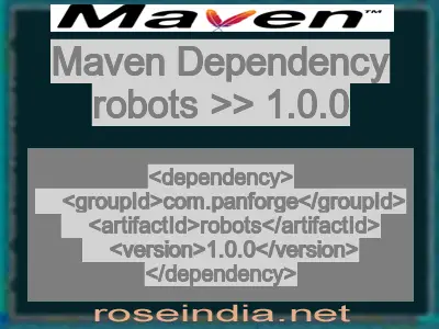 Maven dependency of robots version 1.0.0