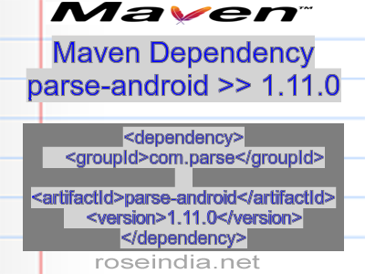 Maven dependency of parse-android version 1.11.0