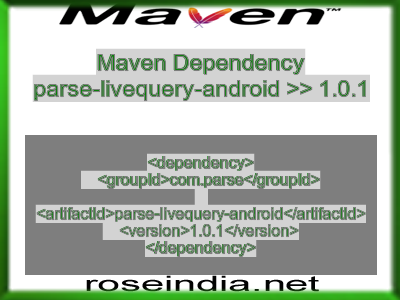 Maven dependency of parse-livequery-android version 1.0.1