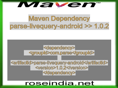 Maven dependency of parse-livequery-android version 1.0.2