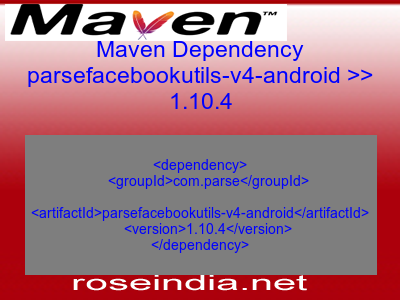 Maven dependency of parsefacebookutils-v4-android version 1.10.4