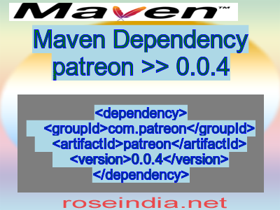 Maven dependency of patreon version 0.0.4