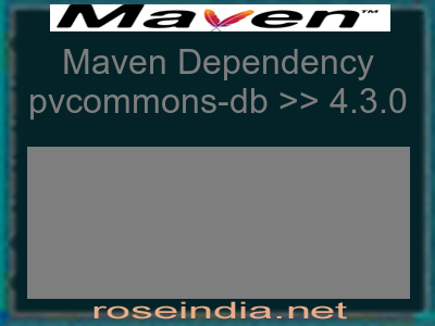 Maven dependency of pvcommons-db version 4.3.0