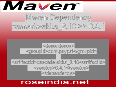 Maven dependency of cascade-akka_2.10 version 0.4.1