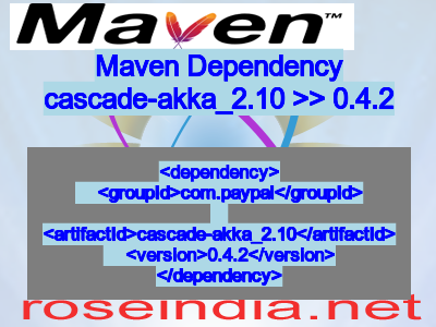Maven dependency of cascade-akka_2.10 version 0.4.2