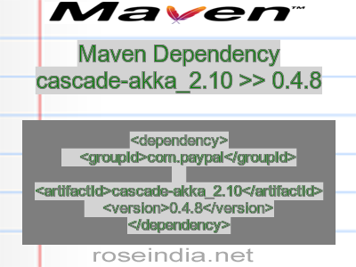 Maven dependency of cascade-akka_2.10 version 0.4.8