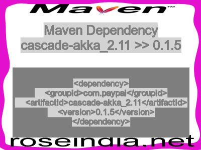 Maven dependency of cascade-akka_2.11 version 0.1.5