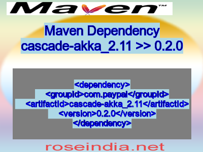 Maven dependency of cascade-akka_2.11 version 0.2.0