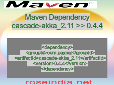 Maven dependency of cascade-akka_2.11 version 0.4.4