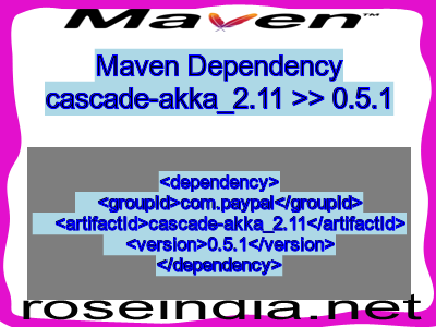 Maven dependency of cascade-akka_2.11 version 0.5.1