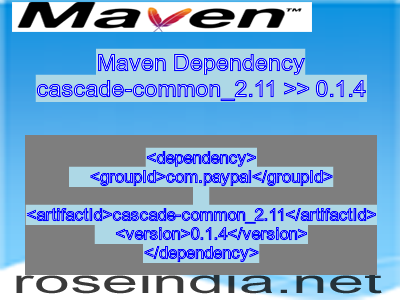 Maven dependency of cascade-common_2.11 version 0.1.4