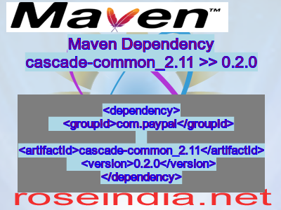 Maven dependency of cascade-common_2.11 version 0.2.0