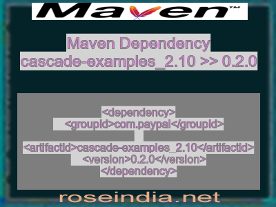 Maven dependency of cascade-examples_2.10 version 0.2.0