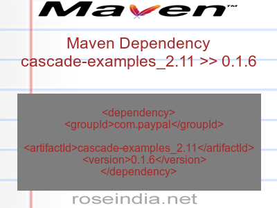 Maven dependency of cascade-examples_2.11 version 0.1.6