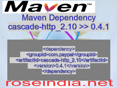 Maven dependency of cascade-http_2.10 version 0.4.1