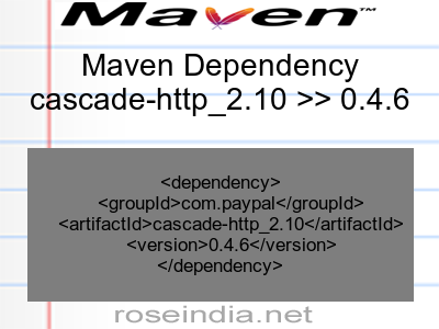 Maven dependency of cascade-http_2.10 version 0.4.6