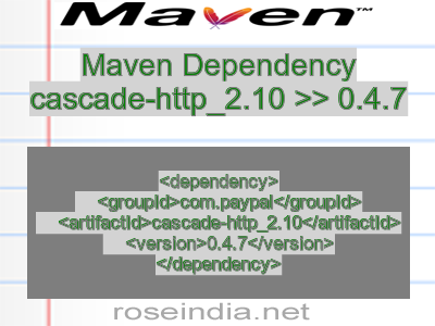 Maven dependency of cascade-http_2.10 version 0.4.7