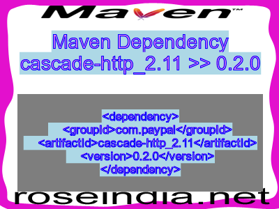 Maven dependency of cascade-http_2.11 version 0.2.0