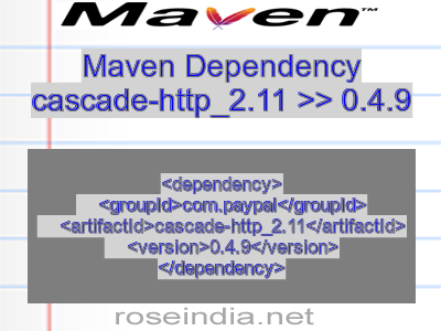 Maven dependency of cascade-http_2.11 version 0.4.9