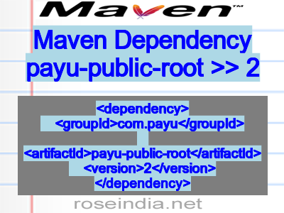 Maven dependency of payu-public-root version 2