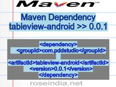 Maven dependency of tableview-android version 0.0.1