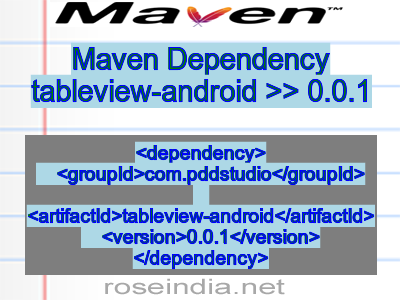 Maven dependency of tableview-android version 0.0.1