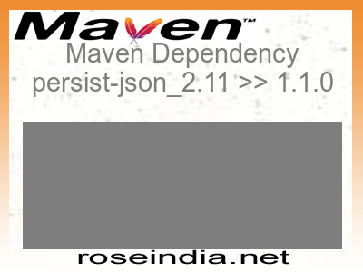 Maven dependency of persist-json_2.11 version 1.1.0