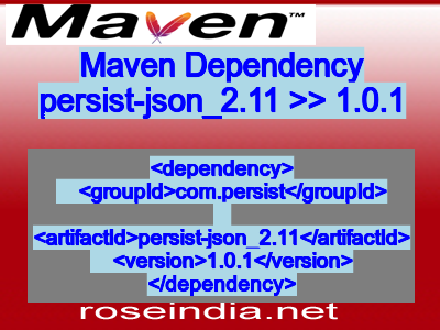 Maven dependency of persist-json_2.11 version 1.0.1